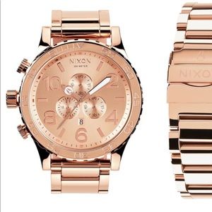 Nixon Chrono 42-20 watch - rose gold